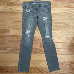American Eagle grey ripped jeans